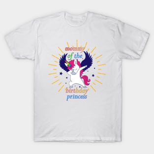 Mommy of the Birthday Princess Unicorn Girl Outfit T-Shirt